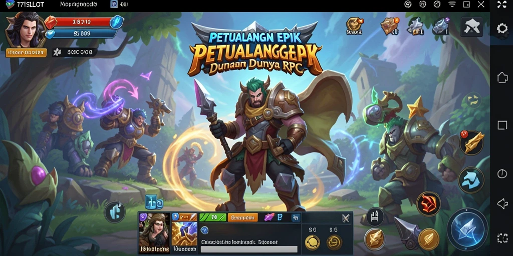 Tangkapan layar gameplay 171SLOT menampilkan aksi seru dari pertarungan RPG.