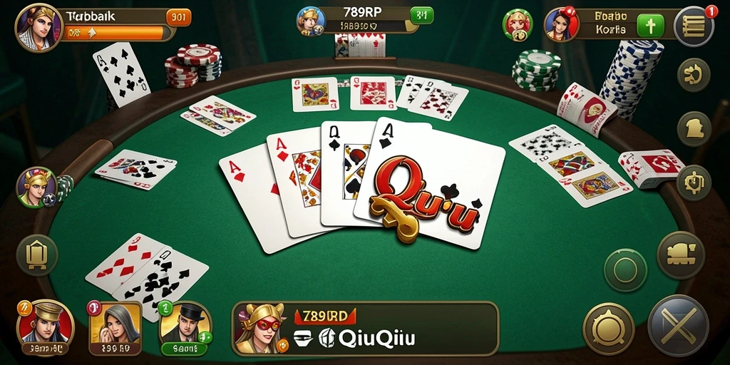 Tampilan gameplay seru dalam permainan QiuQiu 789RP.
