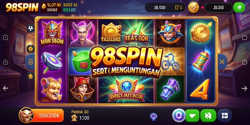 Tampilan gameplay seru di 98SPIN dengan berbagai mesin slot