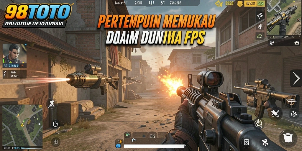 Tampilan gameplay FPS yang dinamis dan menegangkan di 98TOTO.