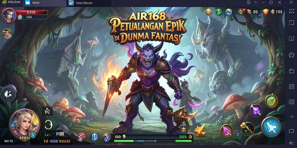 Screenshot gameplay AIR168 menampilkan petualangan seru di dunia fantasi.
