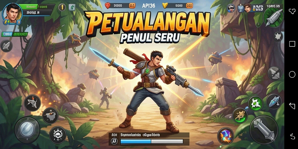 Tangkapan layar menunjukkan aksi mendebarkan dalam game API36.