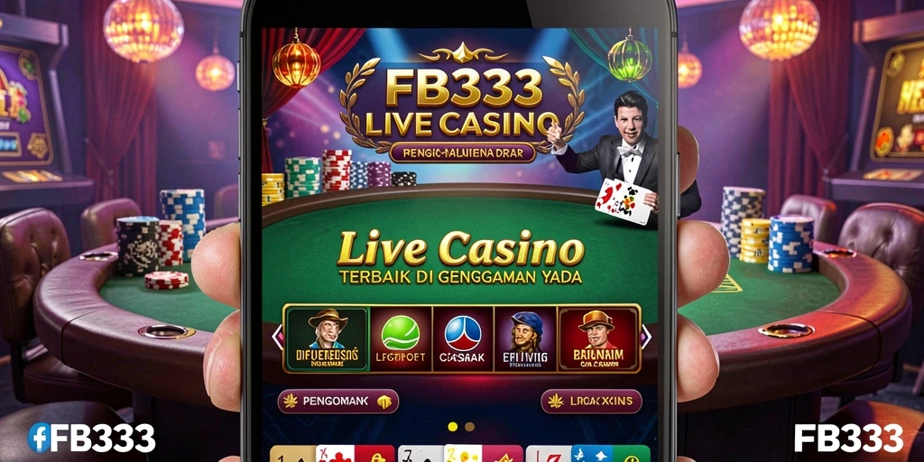Tampilan gameplay FB333 dengan dealer yang ramah di Live Casino.