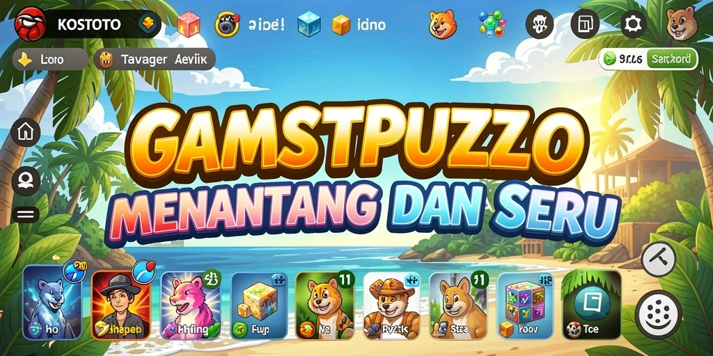 Tampilan gameplay KOSTOTO yang menarik dan penuh tantangan puzzle.