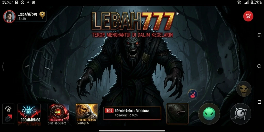 Screenshot gameplay LEBAH777 menampilkan suasana Horror yang menegangkan.