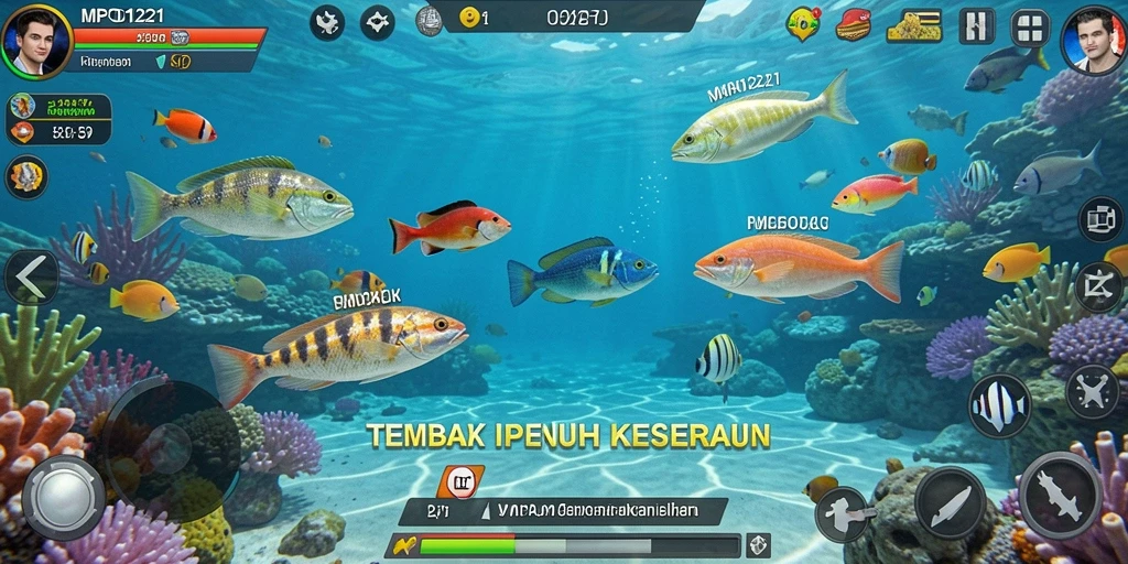 Gameplay menarik saat menembak ikan di MPO1221.