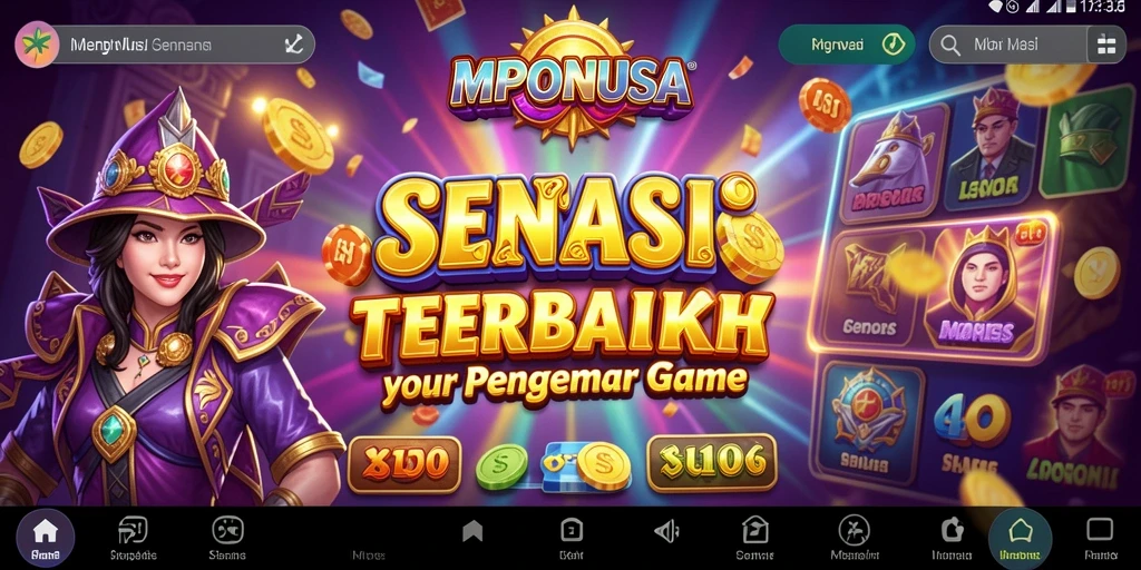 Tangkapan layar MPONUSA yang menampilkan gameplay Slot yang mendebarkan.