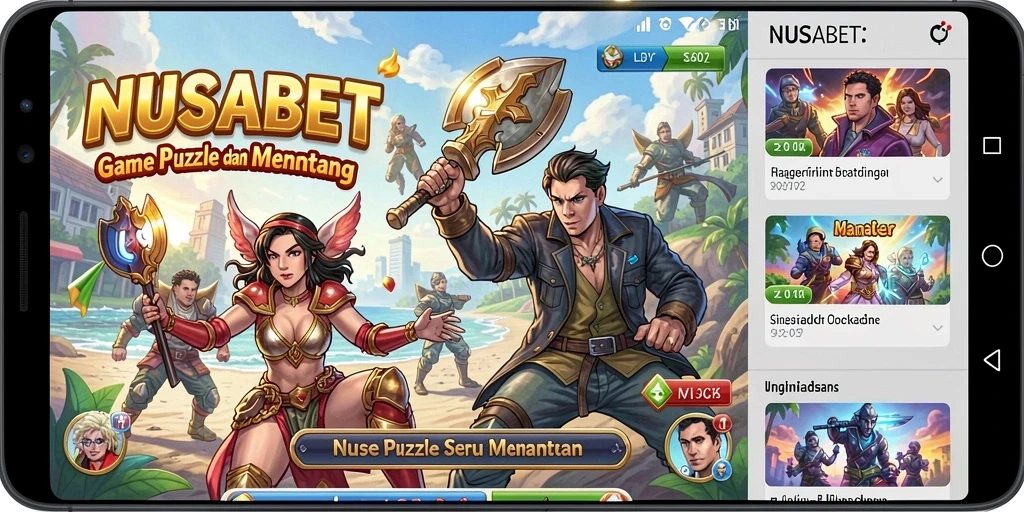 Tampilan gameplay NUSABET yang menantang dan seru.
