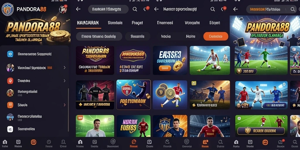Tampilan PANDORA88 saat memasang taruhan pada pertandingan olahraga.