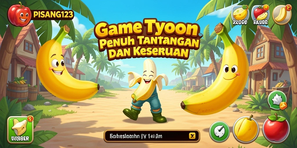 Tampilan gameplay menarik PISANG123 dengan grafis cerah.