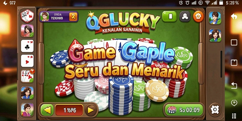 Tampilan gameplay QGLUCKY yang menarik dan interaktif.