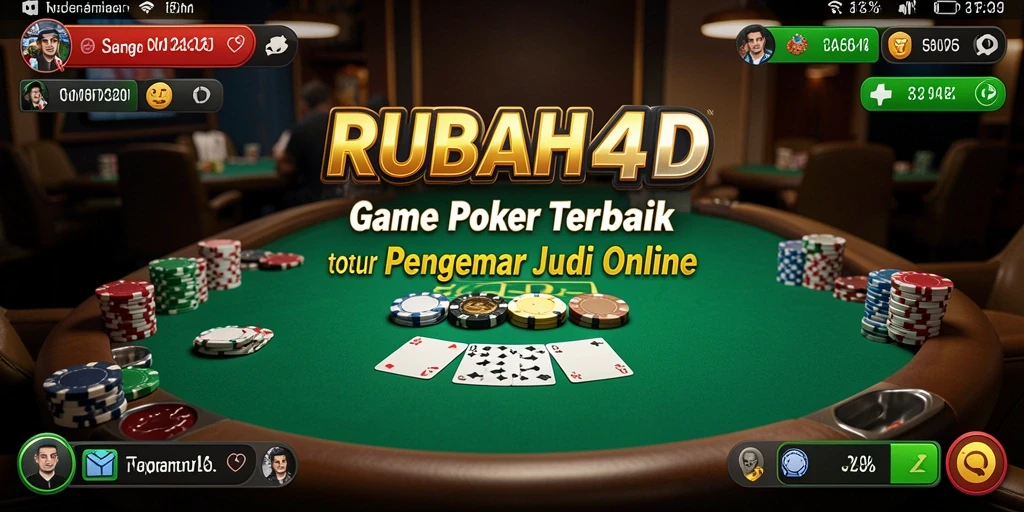 Tampilan permainan Poker yang mendebarkan dalam RUBAH4D.