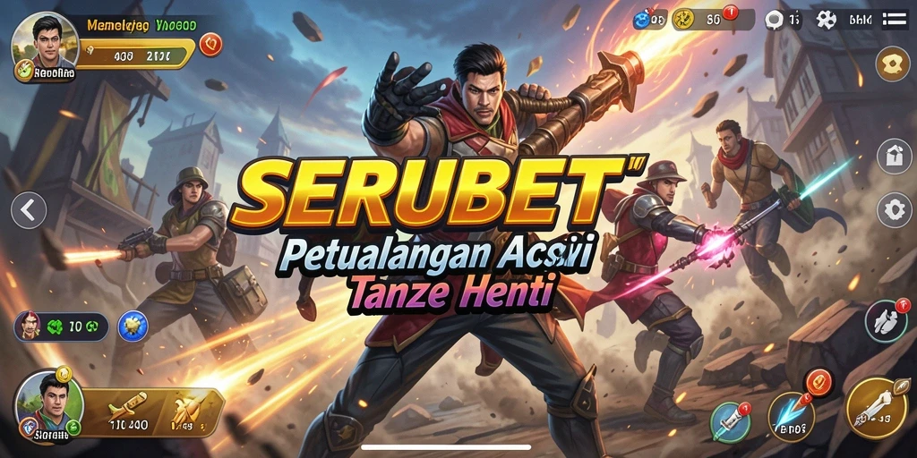 Screenshot menampilkan aksi mendebarkan dalam SERUBET.
