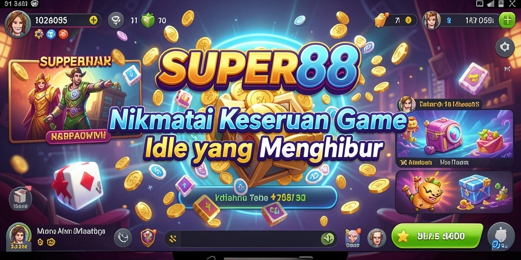 Screenshot utama SUPER88 menampilkan gameplay yang santai dan mengasyikkan.