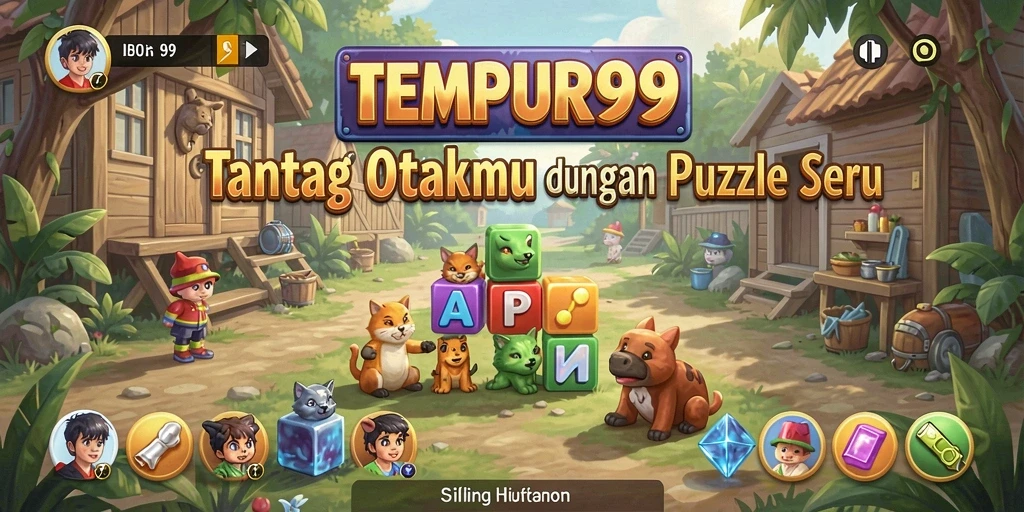Tangkapan layar gameplay TEMPUR99 menampilkan puzzle interaktif yang menantang.