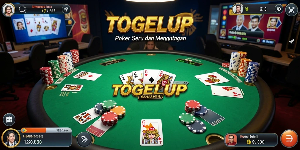 Gambaran gameplay Poker seru di TOGELUP dengan fitur menarik.