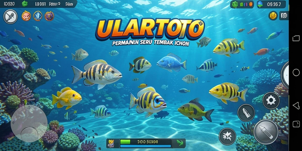 Tampilan gameplay seru Tembak Ikan di ULARTOTO.